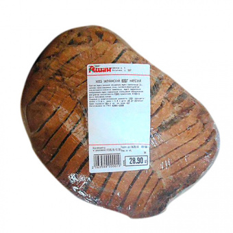 Хлеб "Украинский" подовый, нарезанный, в упаковке - 