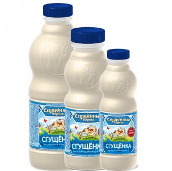 Продукт молокосодержащий "Сгущенка " м.д.ж. 9,0 % с заменителем молочного жира и сахаром сгущенный, ТМ "Сгущенные берега" - 