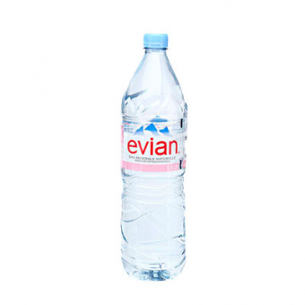 Вода минеральная  природная питьевая столовая "EVIAN", негазированная, ПЭТ бутылка - 