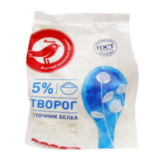 Творог м.д.ж 5 % ТМ "Ашан" - 4 690 363 129 270
