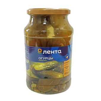 Консервы овощные соленые. "Огурцы соленые по-домашнему" ТМ "Лента" - 4 606 068 503 215
