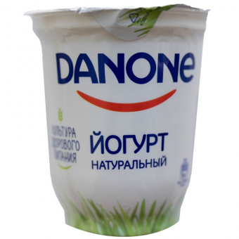 Йогурт " Данон", с м.д.ж  3,3 % полимерные стаканчики массой нетто 350 г. - 