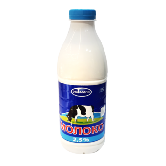 Молоко питьевое пастеризованное "Экомилк", м.д.ж. 2,5% ТМ "Экомилк" - 4 606 419 018 597