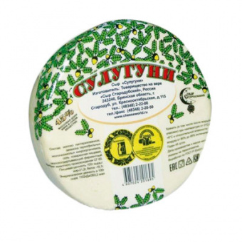 Сыр "Сулугуни", массовая доля жира 45%, упакован в полимерный материал. - 