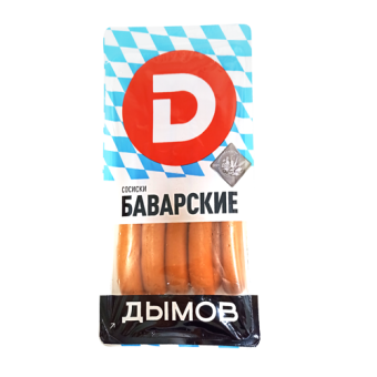 Сосиски категории Б "Баварские", ТМ "Дымов" - 4 680 003 505 489