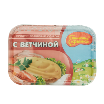 Продукт плавленый с сыром с ветчиной ТМ "Жинкина крынка" - 4 607 065 604 509