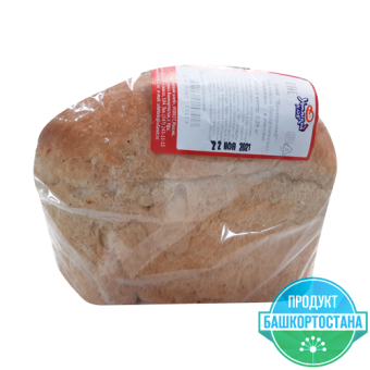 Хлеб "Башкирский" на хмелю (бездрожжевой) формовой в упаковке ТМ "Уфимский Хлеб" - 4 607 060 157 413
