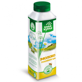 Молоко "Край курая" топленое, 3,2%, упаковка - Tetra Pak (Tetra Top), 450 г. - 