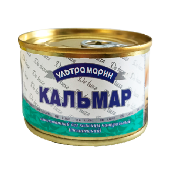 Консервы рыбные стерилизованные "Кальмар шинкованный без кожицы натуральный (гигантский)" ТМ "Ультрамарин" - 4 607 180 663 139