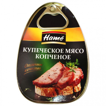Мясной консервированный продукт "Купеческое мясо копченое" - 