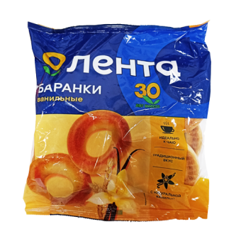 Баранки ванильные "Новые" ТМ "Лента" - 4 606 068 495 428