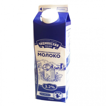 Молоко питьевое пастеризованное ТМ "Чишминский", с м.д.ж. 3,2%, упаковка-Elopak, 1 л - 4603741580471
