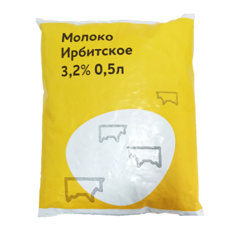 Молоко питьевое пастеризованное "Ирбитское" с м.д.ж. 3,2% - 4 602 433 000 020