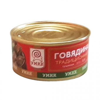 Мясные консервы стерилизованные кусковые "Говядина тушеная "Традиционная", жестяная банка - 4607061353708
