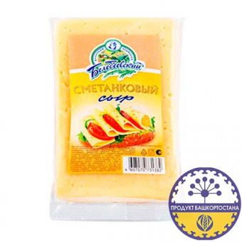 Сметанковый сыр "Белебеевский" 50%, в полимерной упаковке. - 