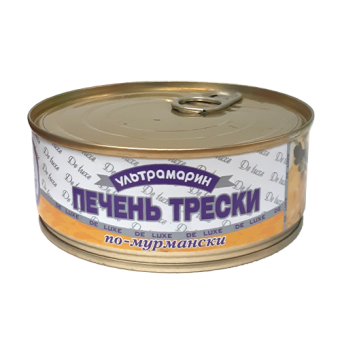 Рыбные консервы "Печень трески по-мурмански", ТМ "Ультрамарин" - 46 071 480 661 920
