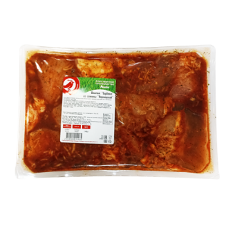 Шашлык "Барбекю" из свинины "Фермерской" в маринаде, категории В ТМ "Ашан" - 
