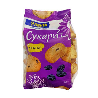 Сухари "С изюмом" ТМ "Лента" - 4 606 068 289 416