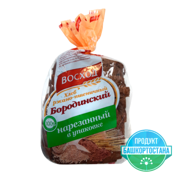 Хлеб ржано-пшеничный "Бородинский" нарезанный, ТМ "Восход" - 4 607 005 461 858
