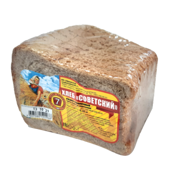 Хлеб "Советский" ржано-пшеничный, формовой, часть изделия нарезанная, ТМ "Хлебозавод 7" - 4 607 080 592 966