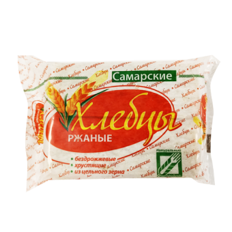 Хлебцы ржаные бездрожжевые хрустящие из цельного зерна "Самарские" - 4 605 402 000 373