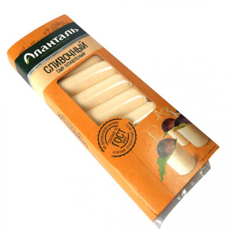 Аланталь Сыр плавленый сливочный м.д.ж. в сухом веществе 40%, ТМ "Аланталь", полимерная упаковка, 220 г - 4612732840067
