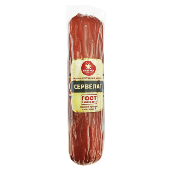Колбаса варено-копченая "Сервелат" завтрак туриста, категории А - 4 630 049 120 771