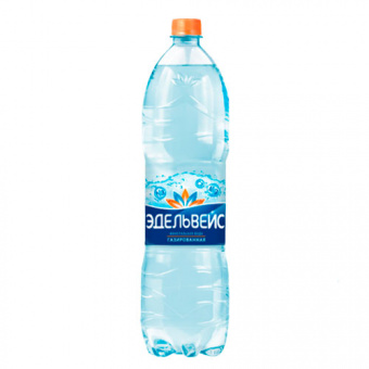 Вода минеральная природная питьевая лечебно-столовая газированная "Эдельвейс", хлоридно-сульфатная натриевая - 4603334000201