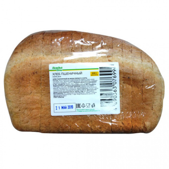 Хлеб Пшеничный (Каждый день), формовой, нарезка, в упаковке - 4690363076994