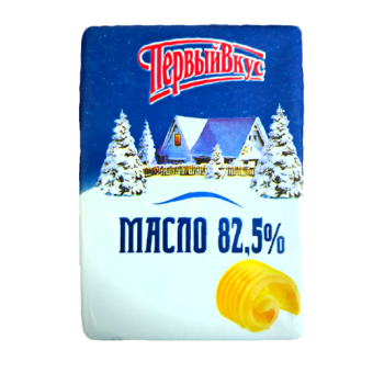 Масло сливочное "Традиционное" с м.д.ж. 82,5 %, высшего сорта, ТМ "Первый вкус" - 4 607 008 052 350