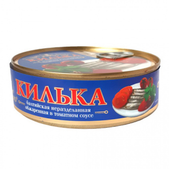Килька балтийская неразделанная обжаренная в томатном соусе - 4607075850361