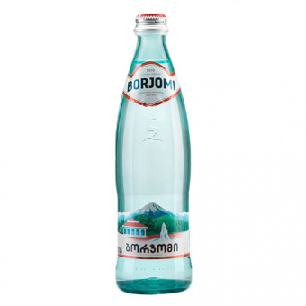 Вода минеральная природная питьевая "Borjomi", лечебно-столовая газированная, стеклянная тара - 