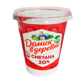 Сметана с м.д.ж. 20 % ТМ "Домик в деревне" - 4 680 228 034 169
