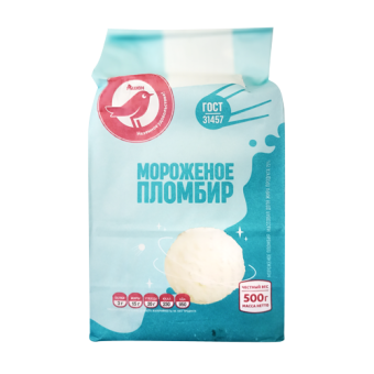 Мороженое пломбир с м.д.ж. 15% ТМ "Ашан" - 4 690 363 229 161