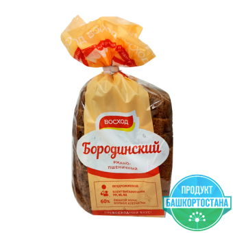 Хлеб ржано-пшеничный "Бородинский" нарезанный формовой, ТМ "Восход" - 4 607 005 461 858