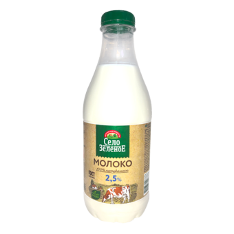 Молоко питьевое пастеризованное с м.д.ж  2,5%, ТМ" Село Зеленое" - 4 600 653 108 786