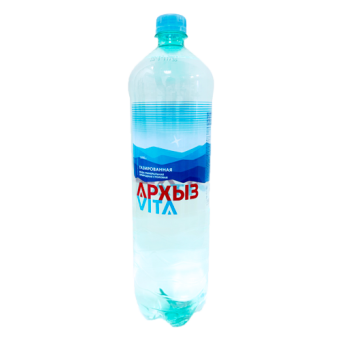 Вода минеральная природная питьевая столовая "Архыз Vita", газированная. Гидрокарбонатная натриево-магниево-кальциевая, ТМ "Архыз" - 4 660 114 240 714