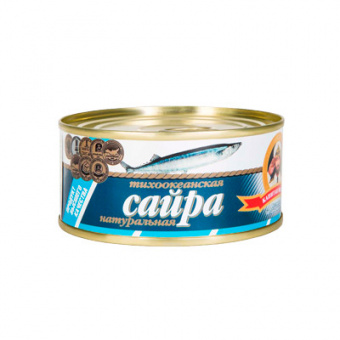 Тихоокеанская натуральная сайра с добавлением масла "Капитан Вкуса" - 