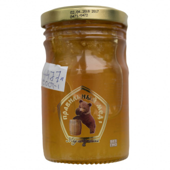 Мед натуральный цветочный фасованный в стеклянные банки, масса нетто 250 г - 