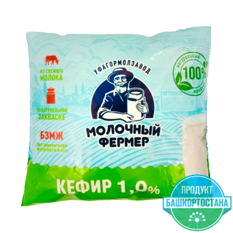 Кефир с м.д.ж. 1 % ТМ "Молочный фермер" - 4 660 016 150 487