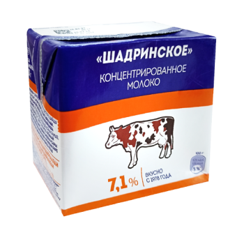 Концентрированное молоко "Шадринское" с м.д.ж. 7,1% - 4 600 605 031 865