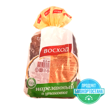 Хлеб ржано-пшеничный "Бородинский" нарезанный, в упаковке ТМ "Восход" - 4 607 005 461 858
