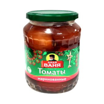Консервы.Томаты маринованные Красные, бурые. Пастеризованные, ТМ "Дядя Ваня" - 4 607 002 990 474