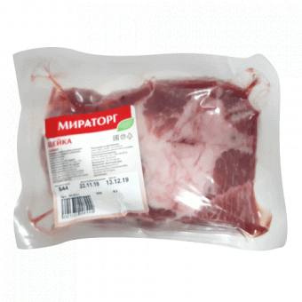 Полуфабрикат мясной из свинины крупнокусковой бескостный категории Б, охлажденный. Шейка Свиная. ТМ "МИРАТОРГ" - 