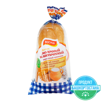 Батон "Молочный классический" нарезанный ТМ "Восход" - 4 607 005 461 889