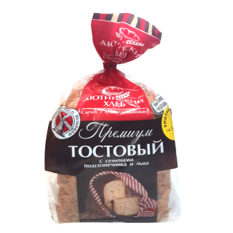 Хлеб тостовый пшенично-ржаной "Премиум" с семенами подсолничника и льна нарезанный - 4 607 152 381 818