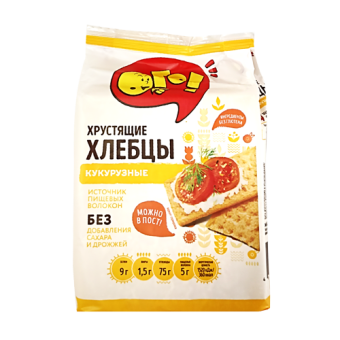 Хлебцы хрустящие кукурузные ТМ "ОГО!" - 4 630 012 080 071