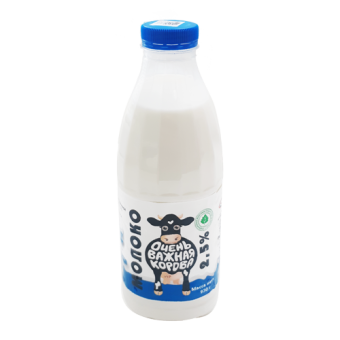 Молоко питьевое пастеризованное с м.д.ж. 2.5% ТМ "Очень важная Корова" - 4 604 087 001 439