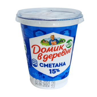 Сметана с м.д.ж. 15 % ТМ "Домик в деревне" - 4 690 228 034 183