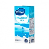 Молоко ТМ "Valio" питьевое ультравысокотемпературнообработанное обезжиренное с м.д.ж 0,05 %